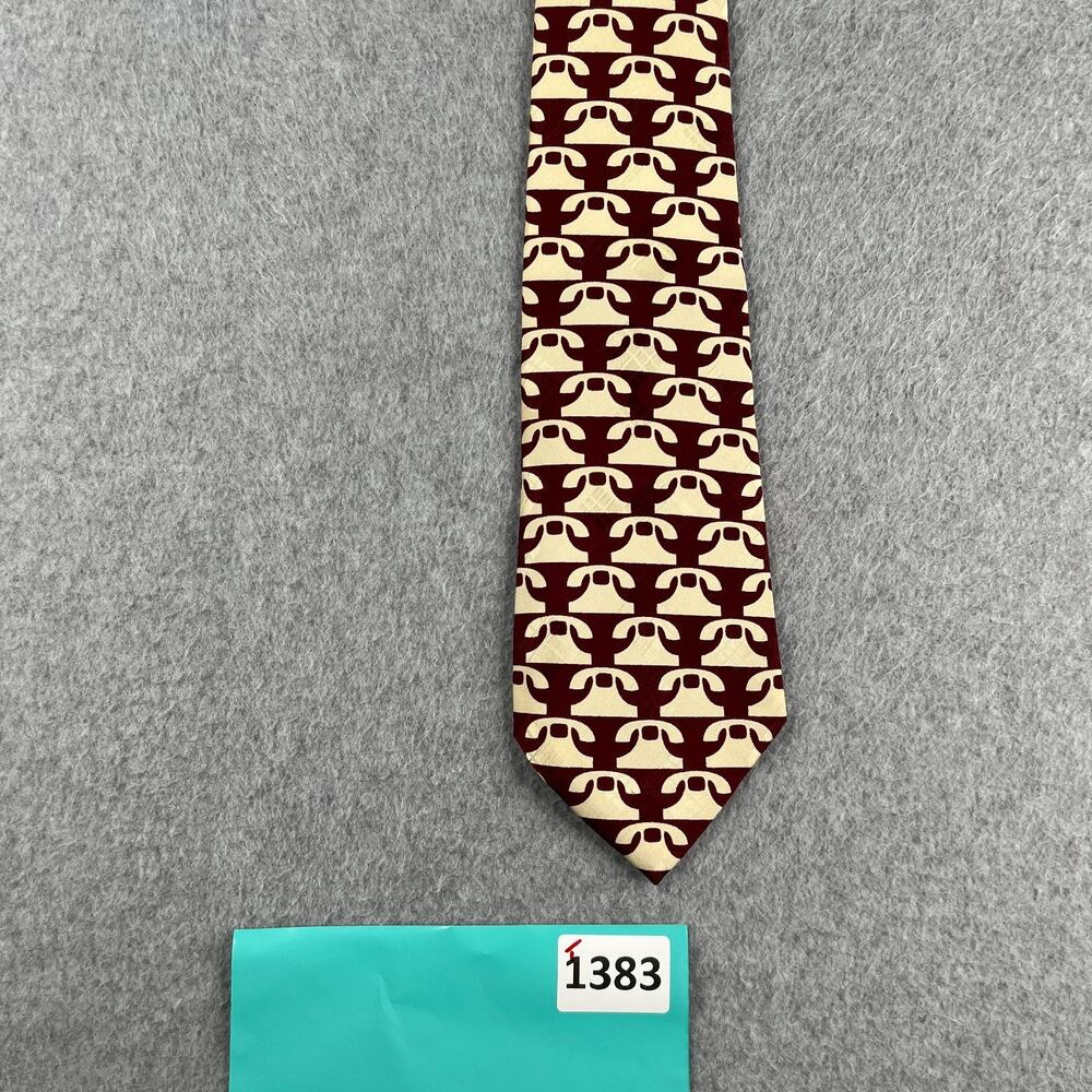 Vintage Polo Ralph Lauren Neck Tie Burgundy Silk Made In USA